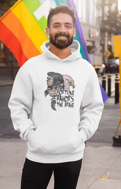 Mens Hooded SweatShirt Fortune - White / XS